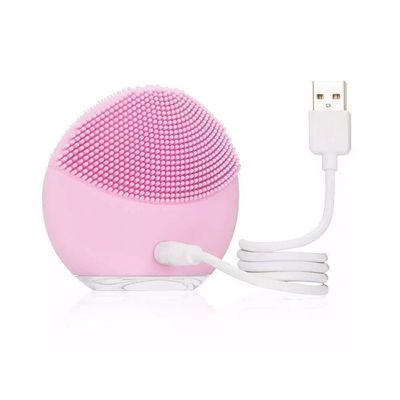 Esponja Mini Elétrica Massageadora Para Limpeza Facial Rosa