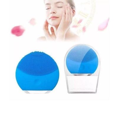 Esponja Mini Elétrica Massageadora Para Limpeza Facial Azul