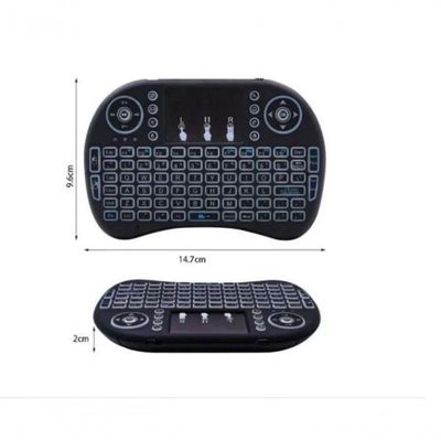 Mini Teclado Mouse Iluminado Led Touchpad Wireless Bluetooth
