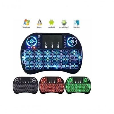 Mini Teclado Mouse Iluminado Led Touchpad Wireless Bluetooth