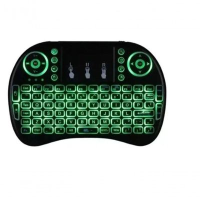 Mini Teclado Mouse Iluminado Led Touchpad Wireless Bluetooth