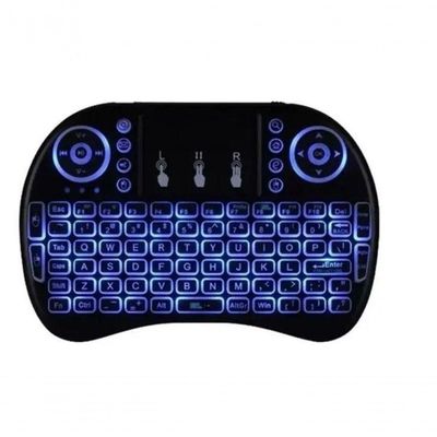 Mini Teclado Mouse Iluminado Led Touchpad Wireless Bluetooth