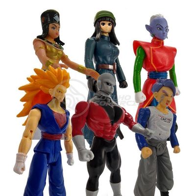 Kit 6 Bonecos Dragon Ball Vegetto Ssj3 Jiren Trunks