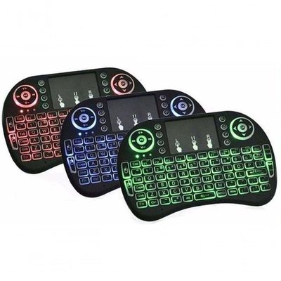 Mini Teclado Mouse Touch Sem Fio Wireless Com Luz Backlit
