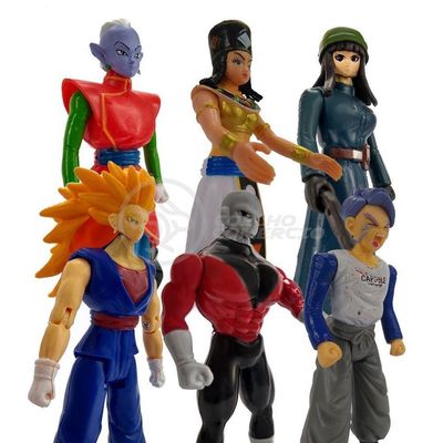 Kit 6 Bonecos Dragon Ball Vegetto Ssj3 Jiren Trunks