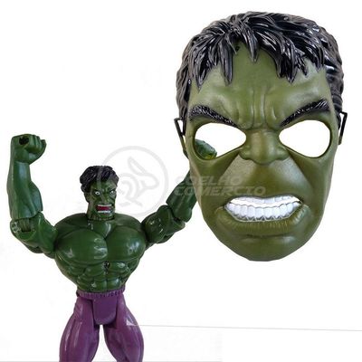 Boneco Articulado 25Cm Action Incrivel Hulk + Mascara 16Cm