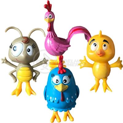 Kit 4 Bonecos Galinha Pintadinha E Sua Turma