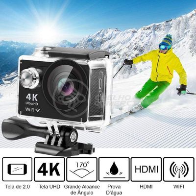 Go Cam Camera Vídeo Action Ação Wifi 4K 30M Estilo Gopro