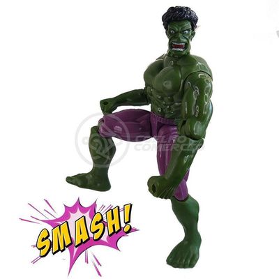 Boneco 25Cm Incrivel Hulk + Mascara Vingadores 16Cm