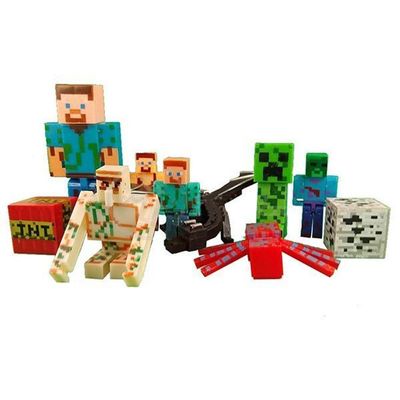 Kit Cartelado Minecraft 3 Bonecos Dragão + Creeper + Aranha