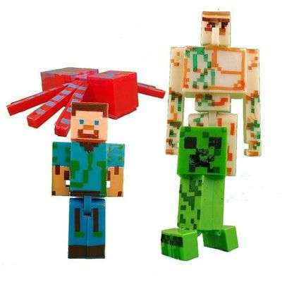 Kit Cartelado Minecraft 3 Bonecos Dragão + Creeper + Aranha