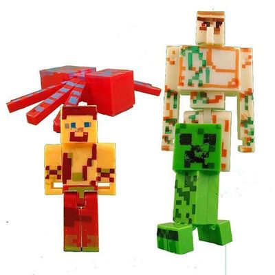 Kit Cartelado Minecraft 3 Bonecos Dragão + Creeper + Aranha