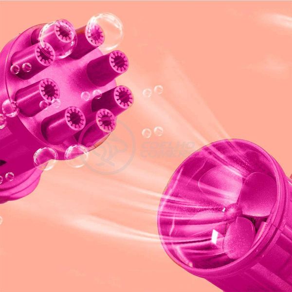 Máquina Elétrica Lança Bolhas Sabão Infantil Rosa