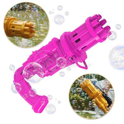 Máquina Elétrica Lança Bolhas Sabão Infantil Rosa