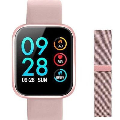 Smartwatch P80 Touch Monitor Pressão Android Ios - Rosa