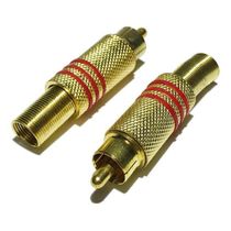 Plug RCA EVUS C-071 Macho GOLD com Mola