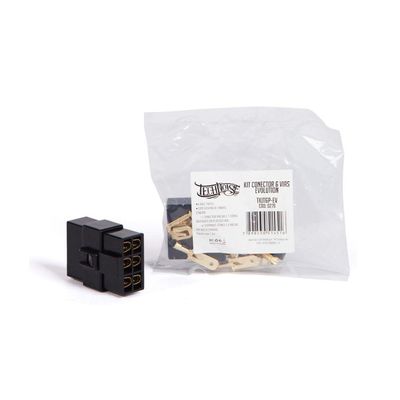 Kit Conector 6 Vias Technoise com Trava - Preto