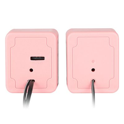 Caixa de Som 2.0 USB 5V 2X 1W com Controlador de Volume Rosa - VS-01R