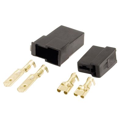 Conector Permak  2 Vias Quadrado com Terminais KIT 4 Pecas (embalagem com 10 KITS)