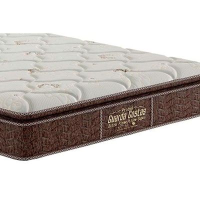 Cama Box King: Colchão Ortopédico Probel Guarda Costas Extra Firme + Base Crc Courano White(193X203)