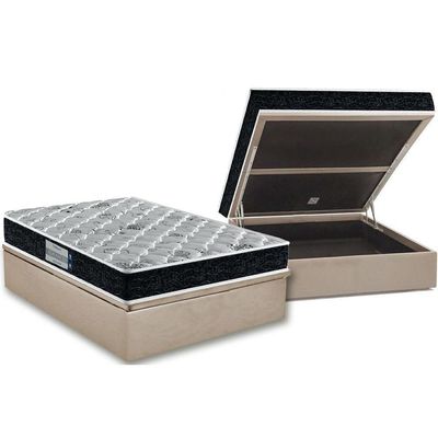 Cama Box Baú Casal: Colchão Anatômico Probel D45 / Eppedic Prodormir Tech2000 + Base Clean(138X188)