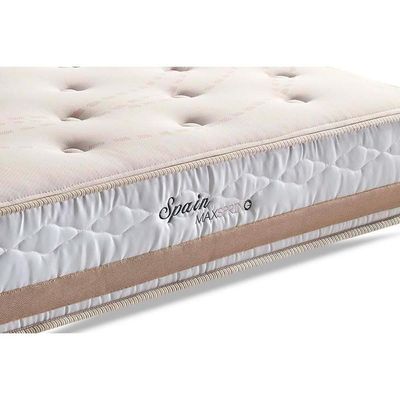 Cama Box Baú King: Colchão Molas Herval Maxspring Spain + Base Crc Suede Clean(193X203)