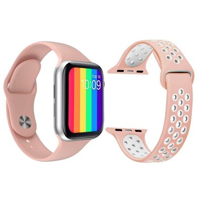 Kit 1 Smartwatch Iwo12 Rosa + 1 Pulseira Extra Sport Rosa