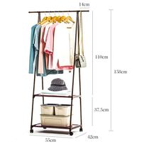 Arara De Roupas Cabideiro Sapateira Closet Multifunções