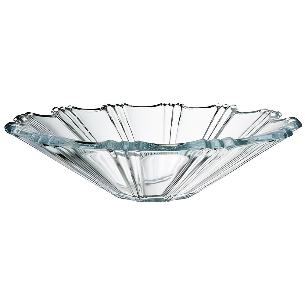 Fruteira decorativa - Centro de mesa de vidro - Peça decorativa de vidro 32cm