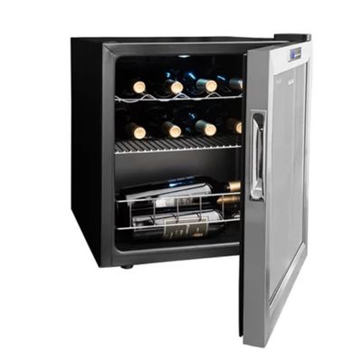 Adega Suggar Lyon 13 Garrafas Preta Inox 110V AD1511IX