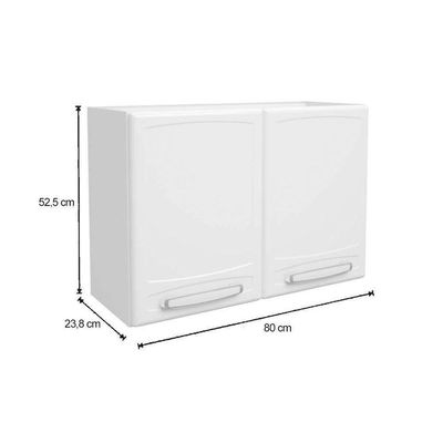 Cozinha Modulada Completa Evidence 4 Peças (2 Armários + 2 Balcões) C4P54 Branco - Bertolini