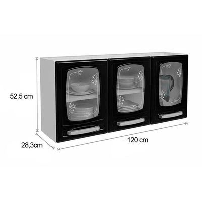 Cozinha Modulada Completa Evidence 4 Peças (2 Armários + 2 Balcões) C4P54 Branco - Bertolini