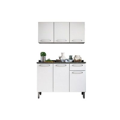 Cozinha Compacta Evidence 2 Peças (1 Armário + 1 Balcão) C2P07 Branco - Bertolini