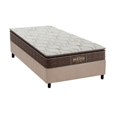 Cama Box Solteiro: Colchão Ortopédico Probel Guarda Costas Extra Firme + Base Clean(88X188)