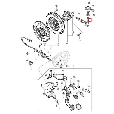 Tubo do Atuador de Embreagem Para Cobalt, spin, onix, Zafira e Astra 8v, Meriva, Vectra 2.0 8v 04 em diante - Original GM
