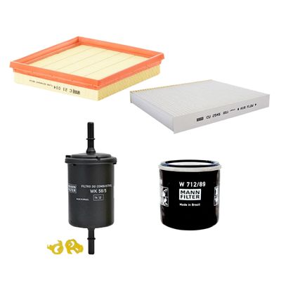 Kit de Filtros Mann Filter Polo 2017 em diante|Virtus 2018 em diante|Saveiro 2018 em diante - Todos 1.6 16V Flex