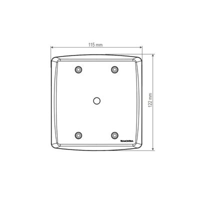 Placa com 1 Furo 9,5 mm 4x4 Tramontina Lux Branca