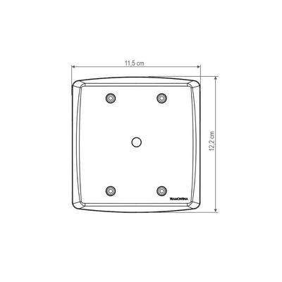 Placa com 1 Furo 9,5 mm 4x4 Tramontina Lux Branca