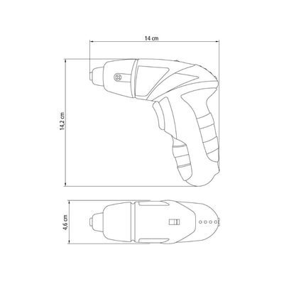 Parafusadeira 1/4 polegada 21 Peças Tramontina para Uso Doméstico a Bateria Ni-Cd 4,8 V