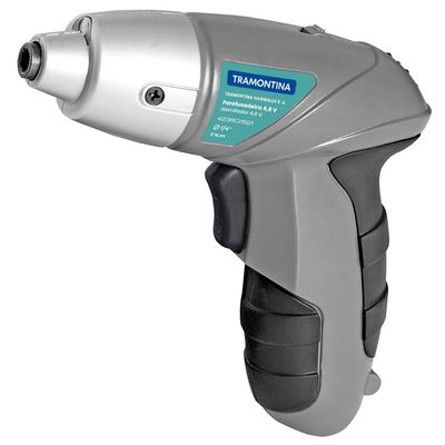 Parafusadeira 1/4 polegada 21 Peças Tramontina para Uso Doméstico a Bateria Ni-Cd 4,8 V