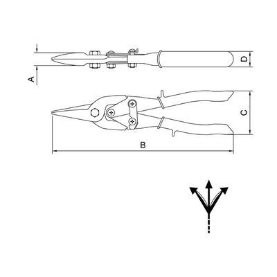 Tesoura de Aviação Corte Reto Tramontina PRO