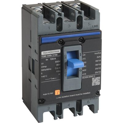 Caixa Moldada Tramontina TDM 125S 3100 3P 100 A 36