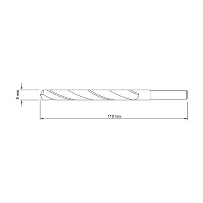 Broca para Aço 9x118 mm Tramontina em Aço Rápido HSS DIN 338 para Uso Doméstico