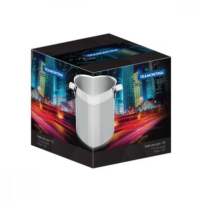 Balde de Gelo Tramontina Cosmos em Aço Inox com Acabamento Fosco sem Tampa 12 cm 1,5 L
