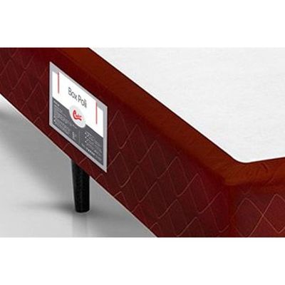 Cama Box Base Universal Casal Poli Tecido Wine (138x188x23) - Castor