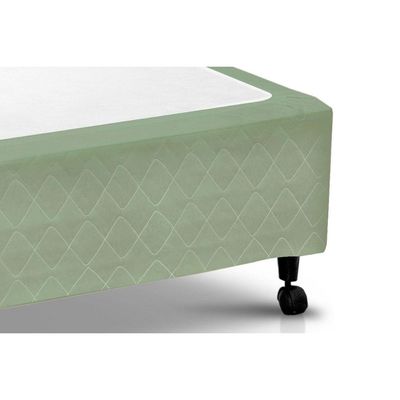 Cama Box Base Universal Solteiro Poli Tecido Green (88x188x23) - Castor