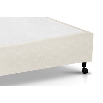 Cama Box Base Universal Viúva Poli Tecido Clean (128x188x23) - Castor