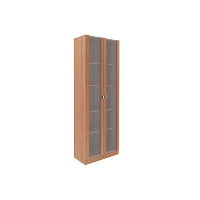 Estante de Escritório ME4115 c/ 2 Portas c/ Vidro Nogal - Tecno Mobili