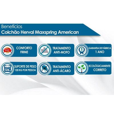Colchão Queen para Hotelaria Maxspring American Pillow Top (158x198x33) - Herval