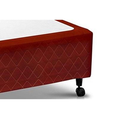 Cama Box Base Universal Queen Poli Tecido Wine (158x198x23) - Castor
